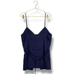 Kaiia Navy Blue Strappy Belted Cami Top –‎ Size US 6 (WP562)